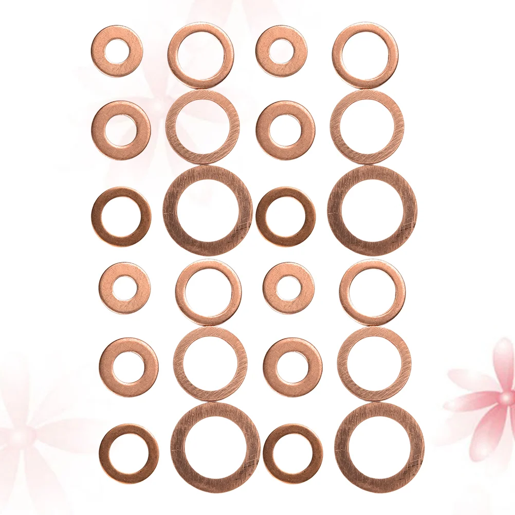 

110pcs Useful Copper Washer Copper Gasket Oil Drain Plug Gasket Oil Seal Gasket Sealing Washer