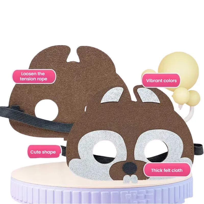 ورأى الكرتون الحيوان قناع Halloweenfor تأثيري اكسسوارات الغابة موضوع الاطفال مضحك قناع عين حفلة عيد ميلاد المرحلة صور الدعائم