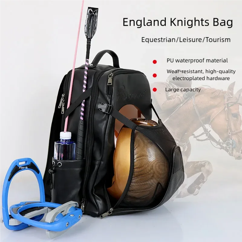 Baslong Premium Equestrian Backpack Large Capacity Horse Riding Gear Storage Bag Durable Portable Lightweight Equine Equipment