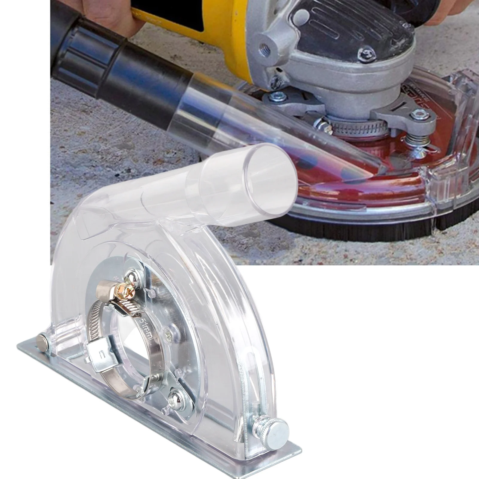 Dusts Shroud Adjustable Angle Grinder Cover 41-54MM Clamping Range Large Capacity Standard Design Wide Use for Protection