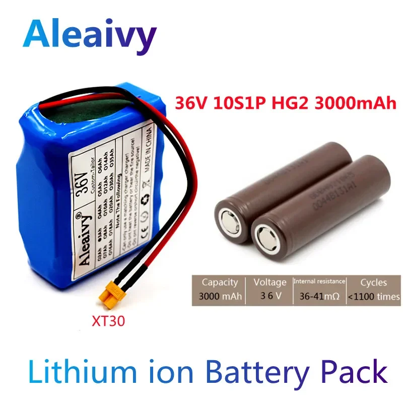 36V 10S1P 18650 HG2 3000mAh Lithium ion Battery Pack For M365 MIJIA Pro Scooter Extended Range Charge And Discharge XT30 Plug