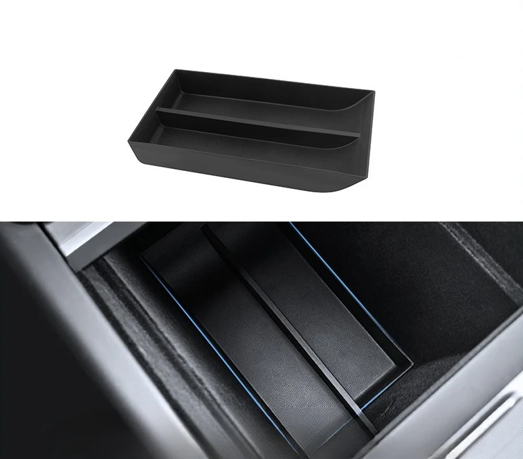 

For Tesla Model Y Juniper/YL Center Console Armrest Lower Layer Storage Box Precise Fit Organizer Tray Car Interior Accessory