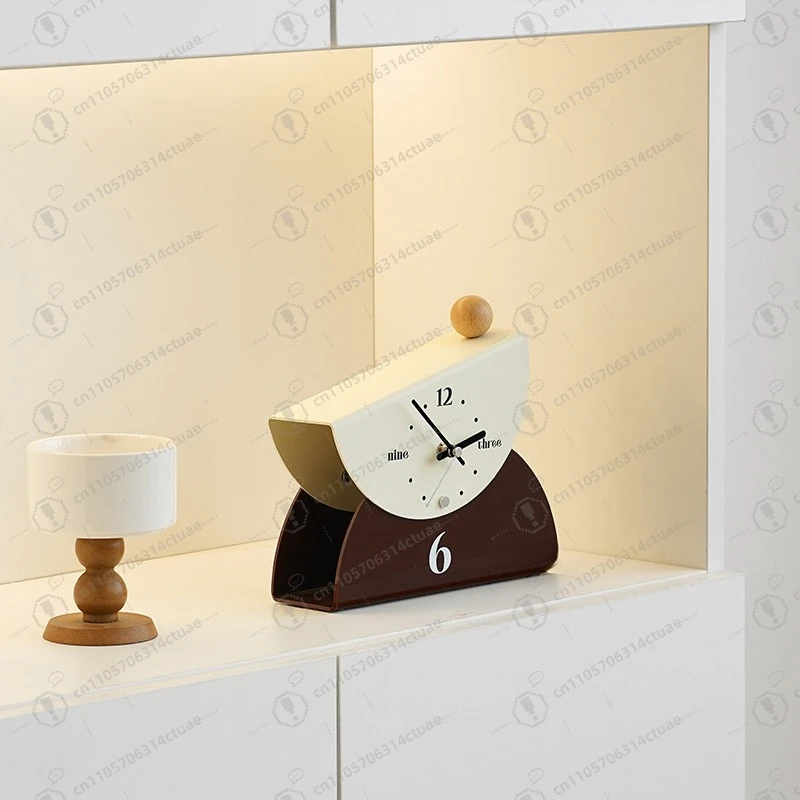 

Retro Decorative Pendulum Clock, Creative Table Ornament for Living Room Entryway TV Cabinet Decor