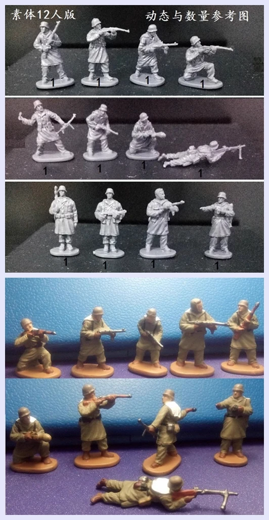 

Miniature 1/72 model super mini ww2 soldiers 10pcs/set