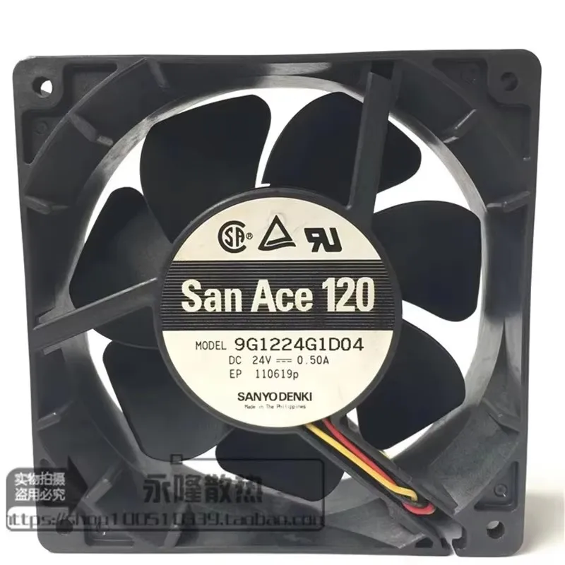 

Original 120 * 120 * 38MM 12CM 24V 0.50A 9G1224G1D04 frequency converter cooling fan