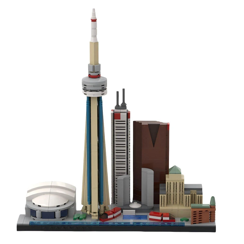 MOC Toronto City Skyline Bausteine Montage-Spielzeug Kanadisches Berühmtes Stadtarchitektur-Modell Sammlerstück für Erwachsene Geburtstagsgeschenke – Detail 5