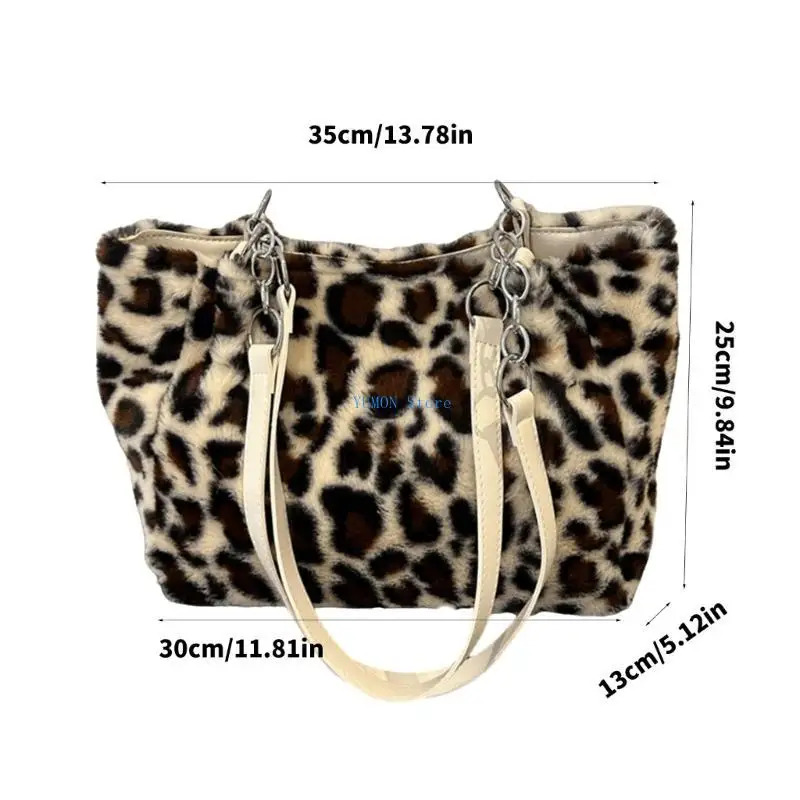 D0UD TENDY LEOPARD Design Bolso hombro con espacios