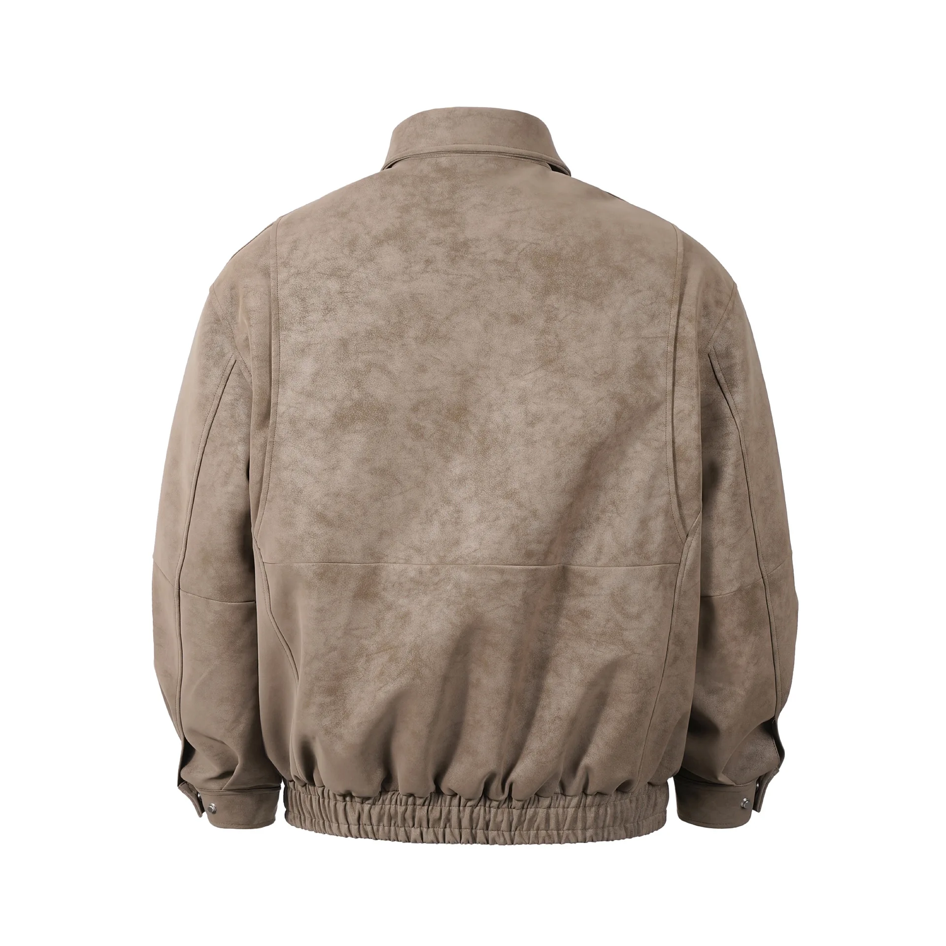 MAQVOB Men Zip Up PU Jacket Luxury Apparel Street Wear Wholesale Euro US Size Muti Pocket Spring Autum Jacket Coat