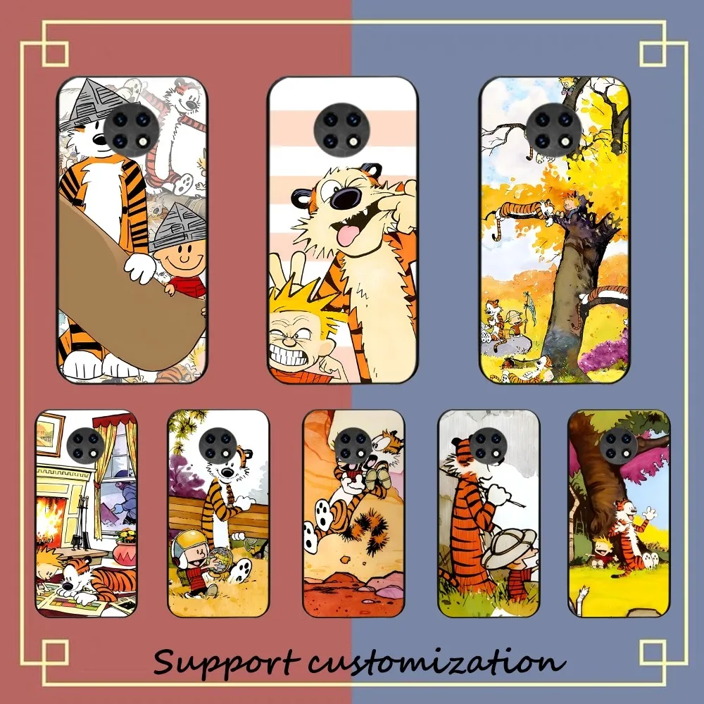 C-Calvin and H-Hobbes Phone Case For Redmi Note 4 X 5 A 6 7 8 Pro T 9 Pro 9S 10 Pro 11 Pro 11S 11Epro PocoM3pro