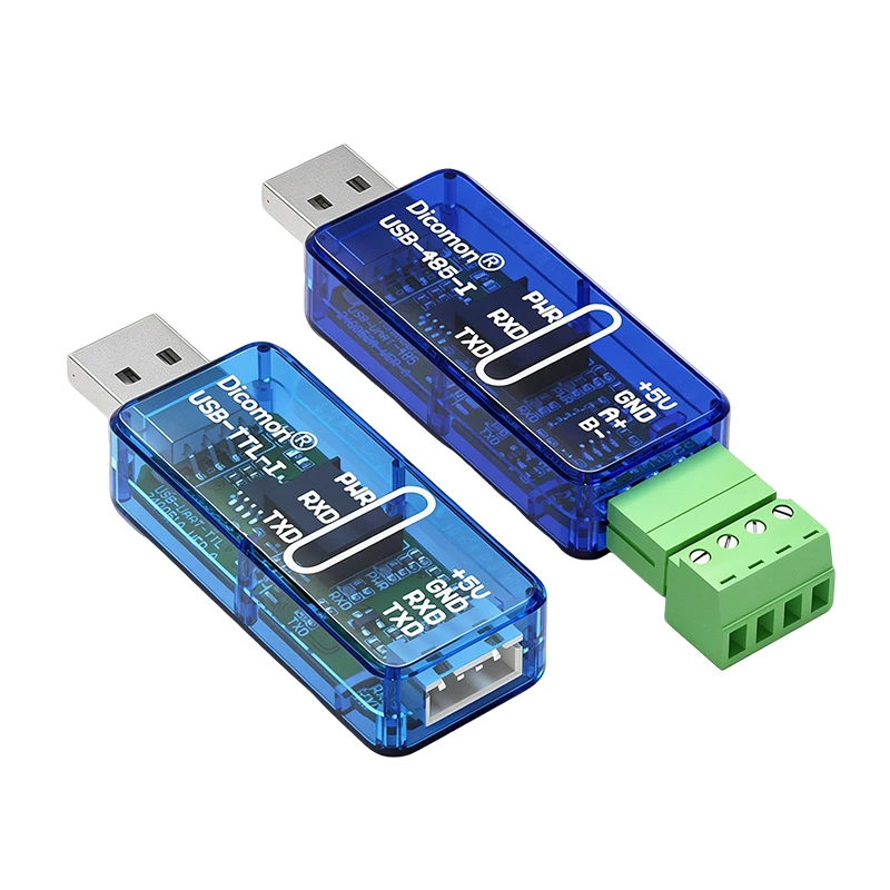 USB to TTL RS485 Serial Converter Module, Industrial Isolated UART Serial Downloader Adapter For Arduino PLC Modbus