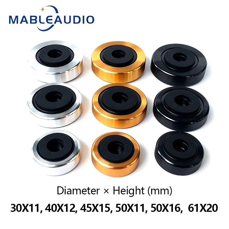 1Set Aluminum Alloy Anti Vibration Foot Pads HiFi for Tube Amplifier Speaker Diameter 30/40/45/61mm Audio Accessories