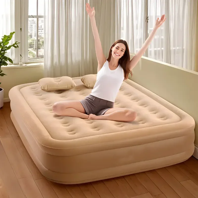 Interior Air Mattress Glamping Mats PVC Inflatable Sleeping Mattress Luxury 2 Person Camping Bed Mat Built-in Pump Thicken Mat - view 5