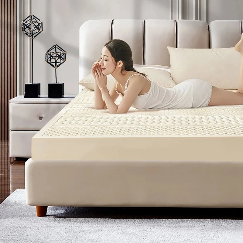 

White Latex Mattress Natural Rubber Pure Mattress Minimalist Luxury Unique Creative Matelas Bedroom Modern Furniture