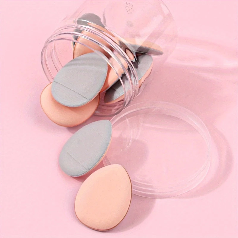 8pcs 삼각형 벨벳 파우더 퍼프 페이스 코스메틱 아이 뷰티 메이크업 도구 재사용 가능한 스폰지 워셔블 미니 파우더 퍼프 액세서리