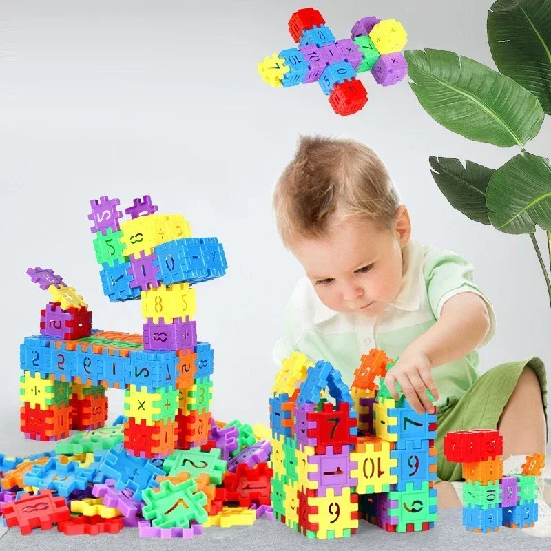 

Kids Number Building Blocks DIY Toys Large Particles Colorful Creative Assemble Bricks Math Blocks Children Early Education Toys
