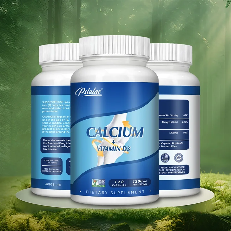 

Calcium + Vitamin D3 Capsules - High Calcium Absorption, Support Immune & Bone Health Enhance Joint Flexibility