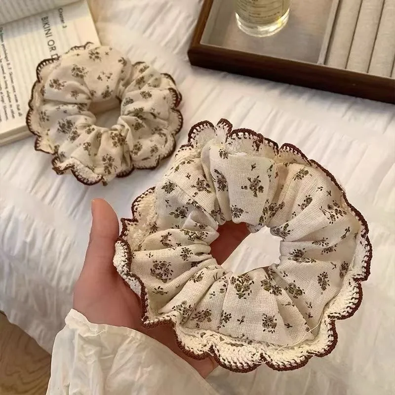 Wald Retro Blumenspitze Dickdarm Haarband Haarschmuck für Frauen