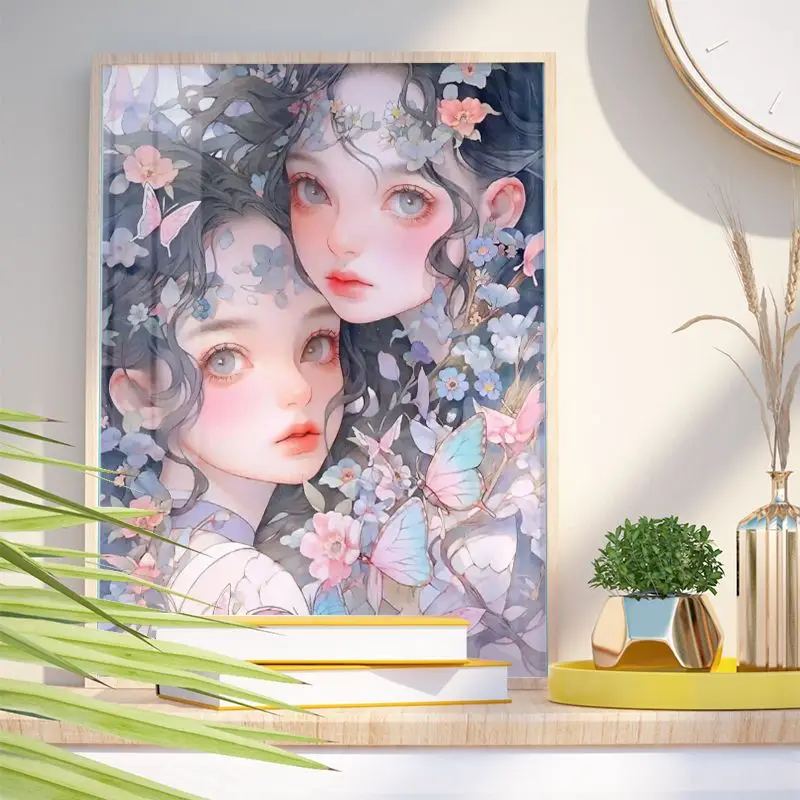 GATYZTORY Paint By Number Anime Woman Drawing On Canvas Acrylic Painting Art Gift DIY Pictures By Numbers Figure Kits Home Decor