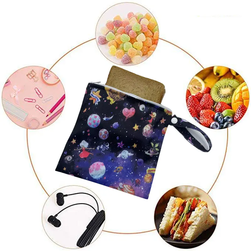 Reusable Sandwich Wet Bag Food Storage Snack Bag Waterproof Zipper Pouch Lunch Bread Storage Case Freezer Bag For School Travel