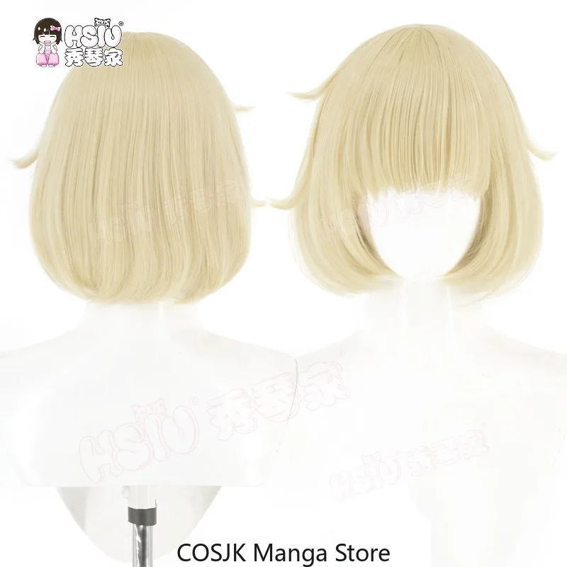 Peluca de Cosplay de Anime Delicious in Dungeon, Falin Touden, Peluca Rubia Corta Estilo Bob, Resistente al Calor, Modelo de Peluca de Anime, Envío desde el Sitio Web