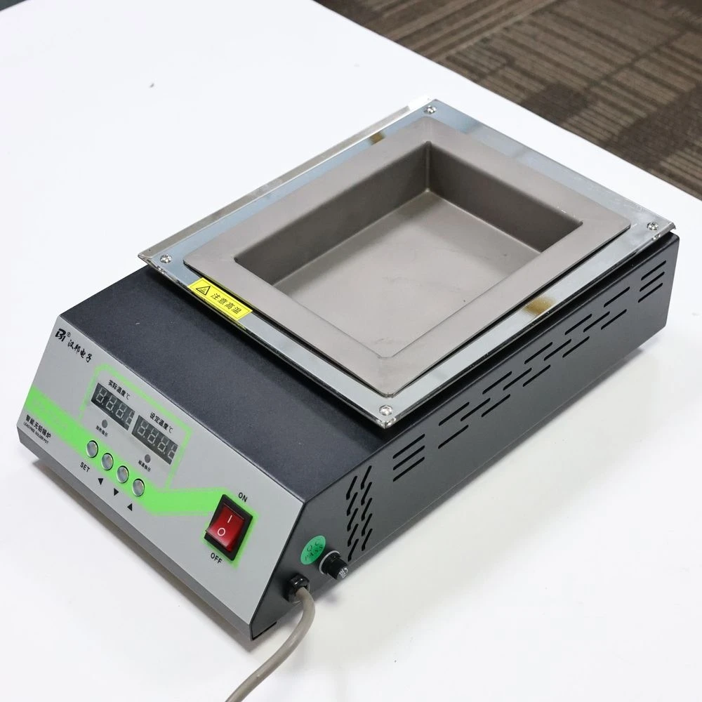 

SPA-T2015 Lead-free solder pot Smart Digital display 1500w melt tin 9.8KG temperature adjustable Square Melting tin furnace