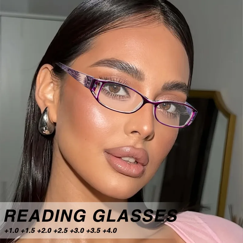 

8 овальных очков для чтения с принтом, ультралегкие, из поликарбоната, с HD-линзами, выгодный набор.