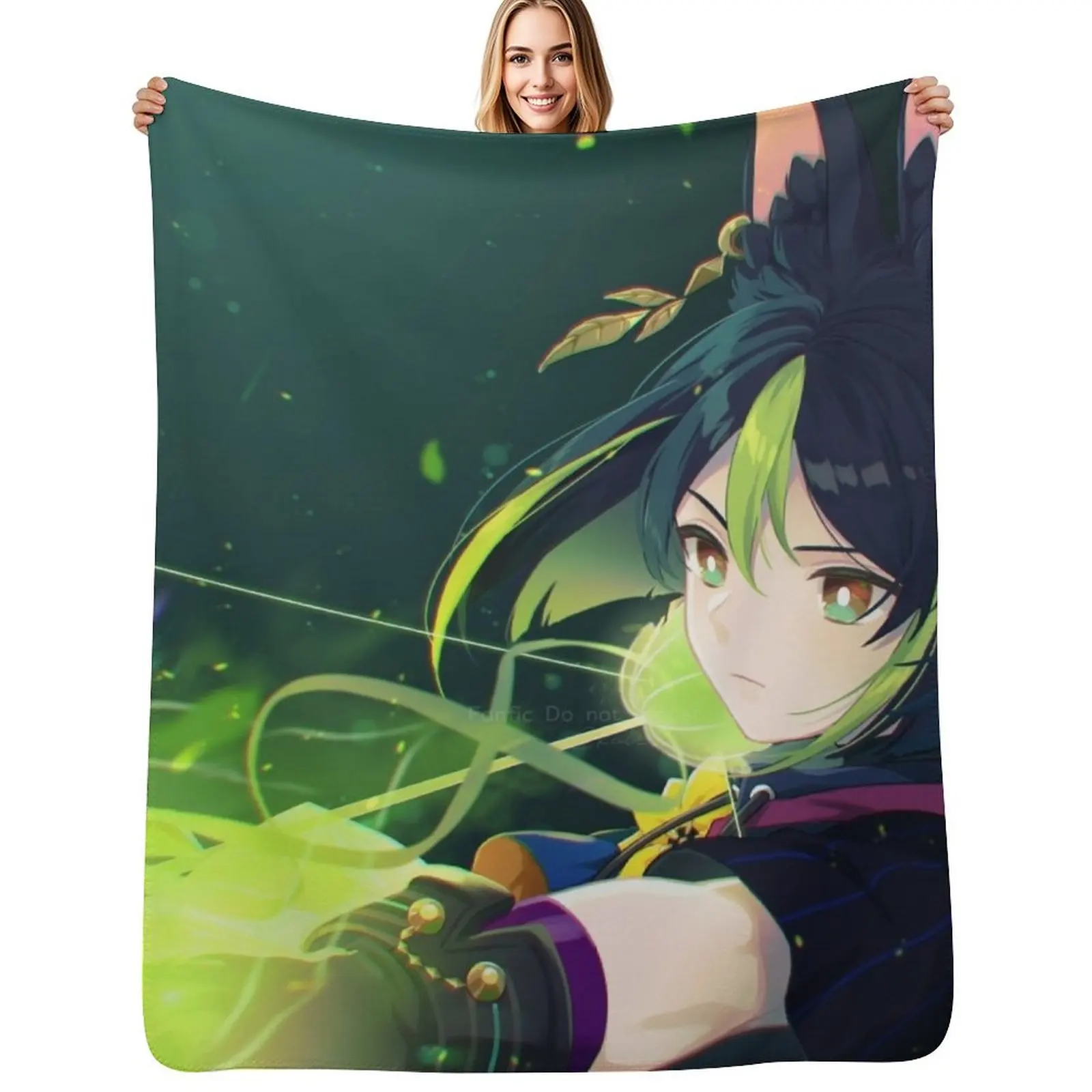 

Tighnari Throw Blanket Flannel Personalized Gift Thermal Camping Blankets