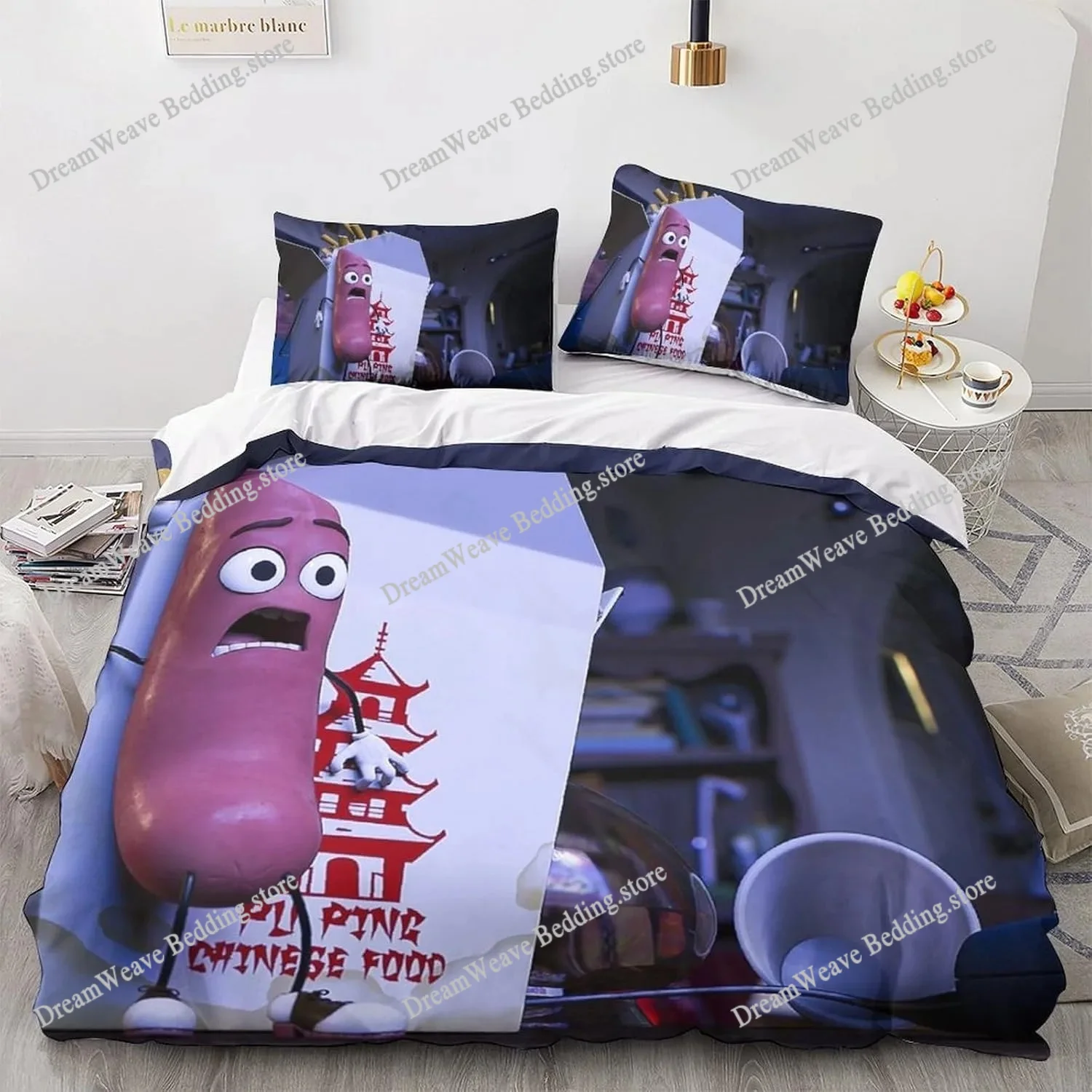 

Sausage Party Bedding Set Adult Bed Supplies Set Duvet Cover Bed Comforter Set Bedding Single Double King Size Luxury Gift