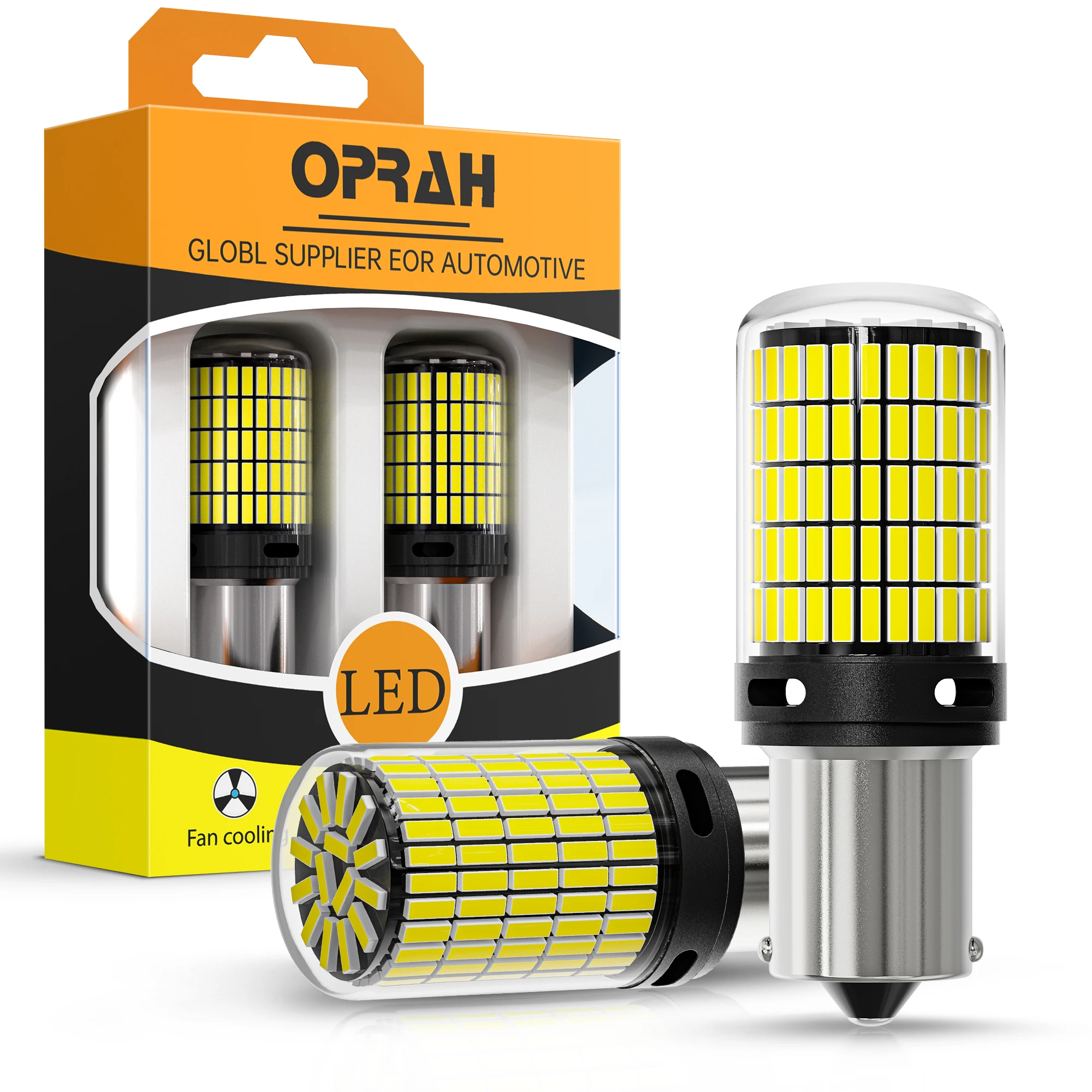 Luz LED de marcha atrás para coche, Bombilla de señal de giro automático, color blanco, rojo y amarillo, 1156 BA15S P21W 1157 BAY15D Canbus, 1 unidad