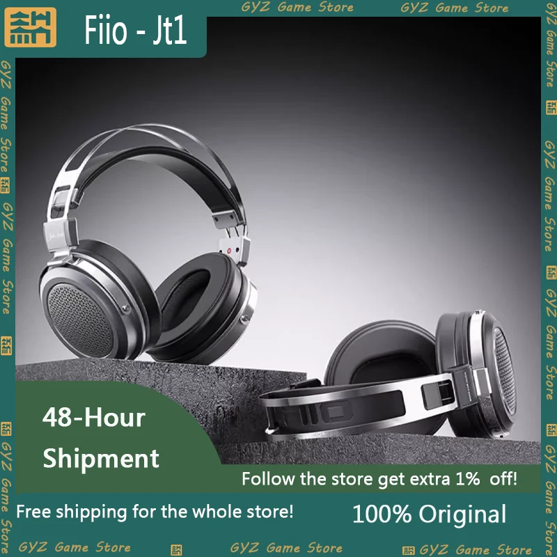 

Gyz Fiio/fiio Jt1 Hi-fi Headset Hifi Music Headset Microphone Call Game Computer Big Strong Magnetic Sticker Ear Custom Gift