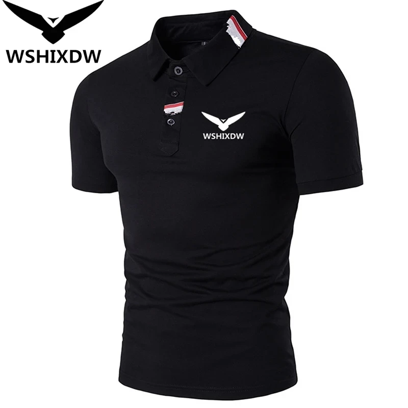 WSHIXDW 2022 Men\'s New Fashion Short Sleeve POLO Shirt Breathable Lapel T-Shirt