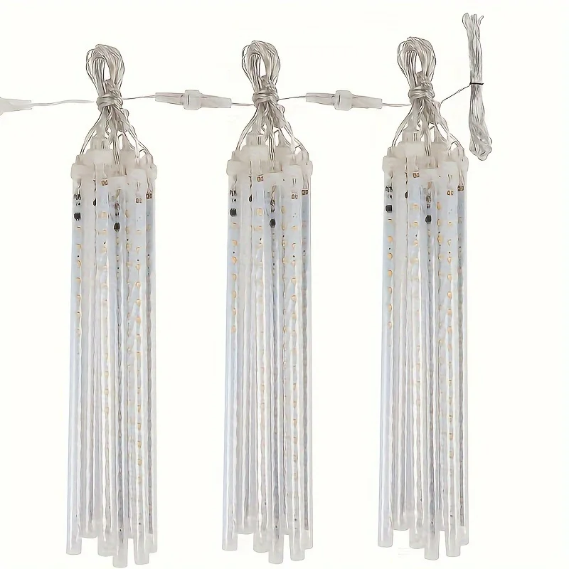 1/3/5 قطعة LED النيزك دش عيد الميلاد أضواء الديكور مقاوم للماء حديقة في الهواء الطلق شجرة حفلة سلسلة أنابيب ضوء الشارع جارلاند