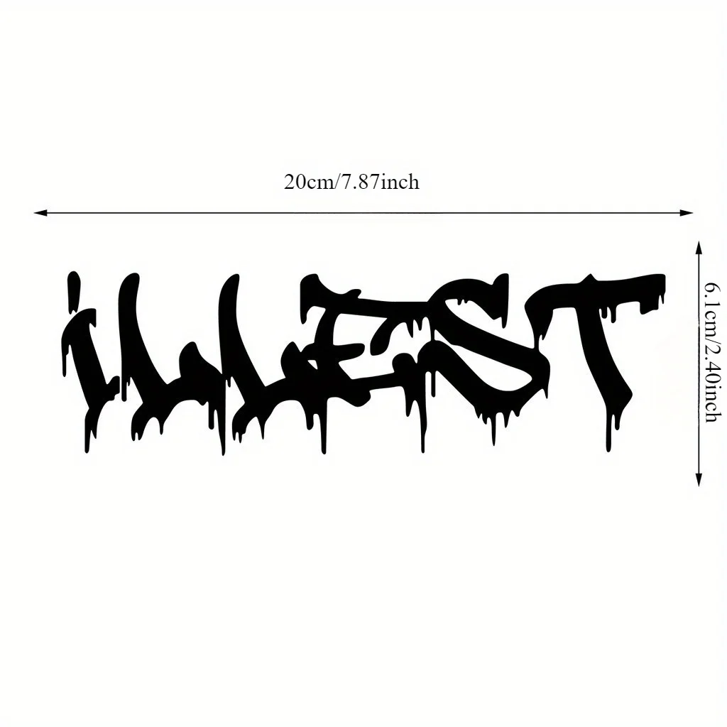 illest Graffiti Helmet Stickers Motorcycle Stickers Accessories Motorcycle Helmet Waterproof Sunscreen Decorative Stickers