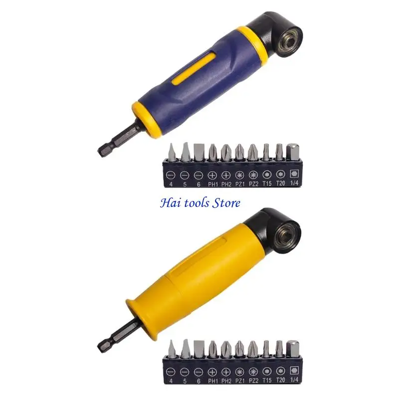 

X37E Прочный металлический пластиковый адаптер для сверла на 90 градусов с магнитным гнездом для ремонта