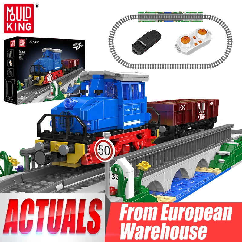 Mould King 12038 Technical Train Toys The Remote Control ESU KG230 Locomotive Building Block Brick Assembly Kids Christmas Gift