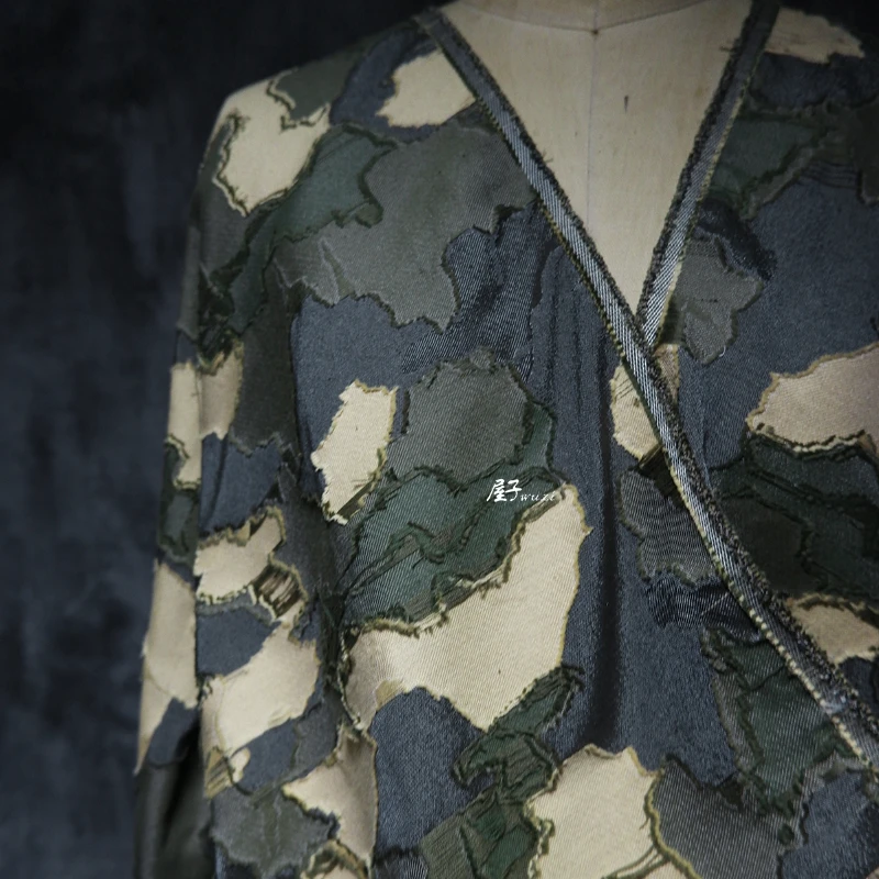 Imagem -02 - Jacquard Textura Tecido Camouflage Jacket Designer Cloth Outono e Inverno Vestuário Faça Você Mesmo Costura Viscose Poliéster Material