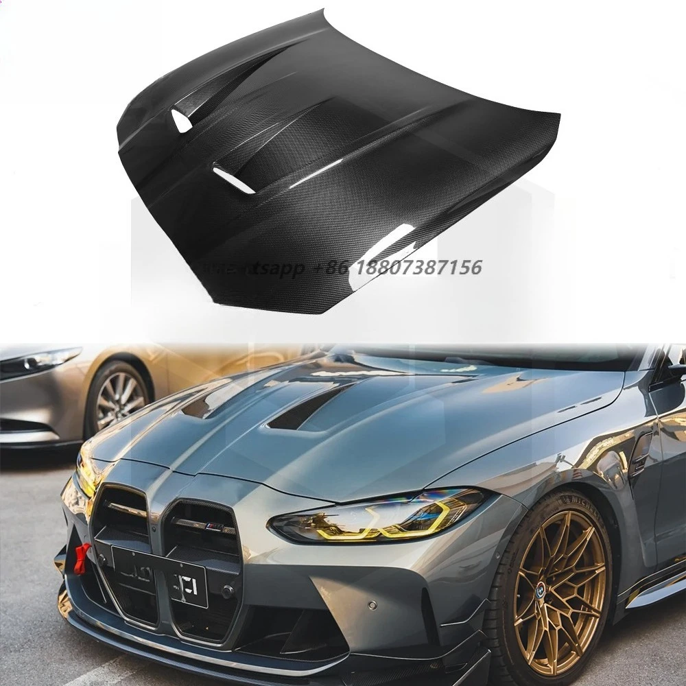 

Dry Carbon Fiber N Type Vented Hood for M3 G80 G81 M4 G82 G83 Front Bumper Engine Valve Cover M3 M4 Engine Bonnet Hoods