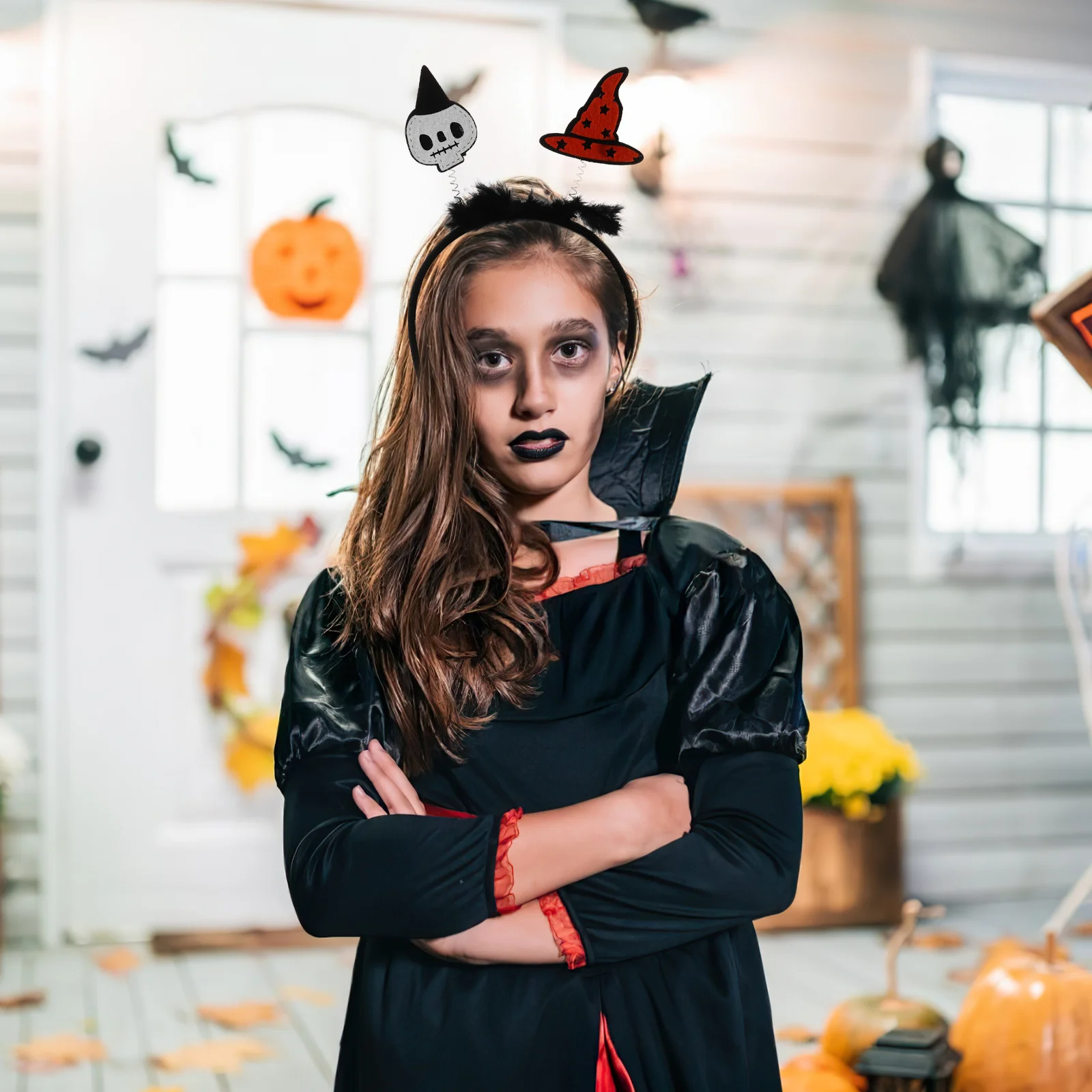 

Halloween Skull Head Headband Party Cosplay Props Multi-Occasion Photo Fun Decor Halloween Skull Head Headband