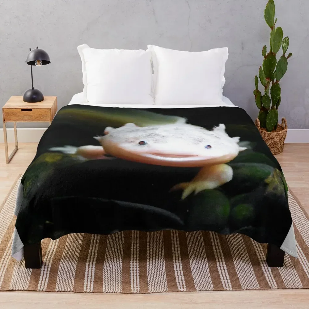 

axolotl Throw Blanket for sofa For Baby Stuffeds Blankets