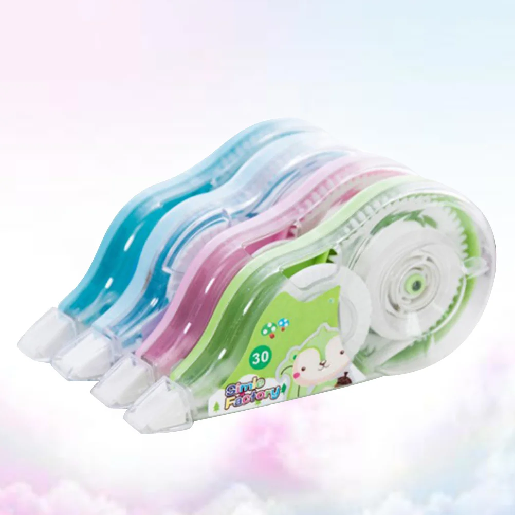 4 قطعة شريط تصحيح 7.4X3.5 سنتيمتر قسط السلس إعادة الكتابة للمدرسة مكتب المنزل استخدام لاصق على الوجهين النقاط عصا #5