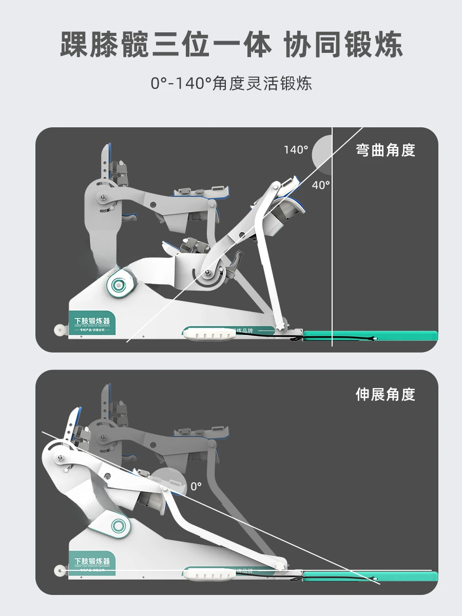 Intelligent CPM machine for lower limb stiffness, bending, straightening, and large angle fracture postoperative hemiplegia