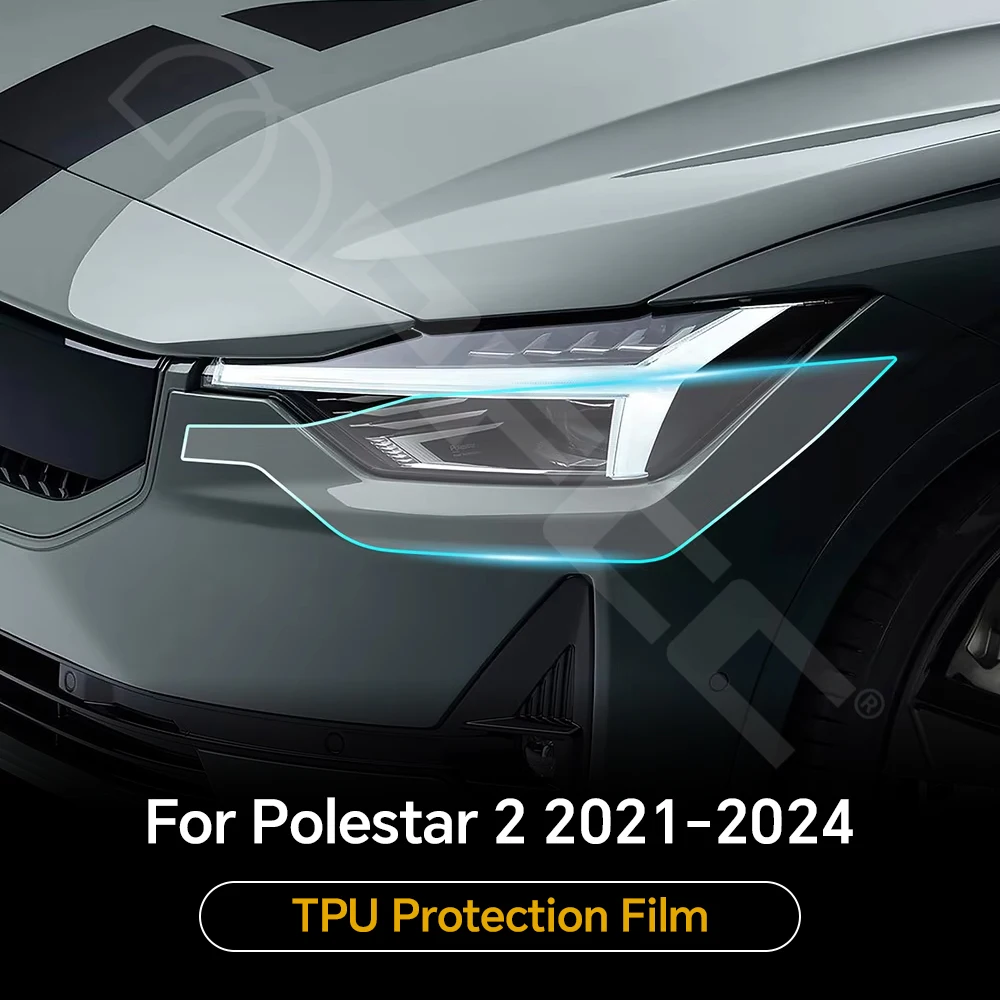 

Headlight Rearview A B Pillars Anti-scratch TPU Protection Film For Polestar 2 2021-2024 Pre-cut Clear PPF Resistant Invisible