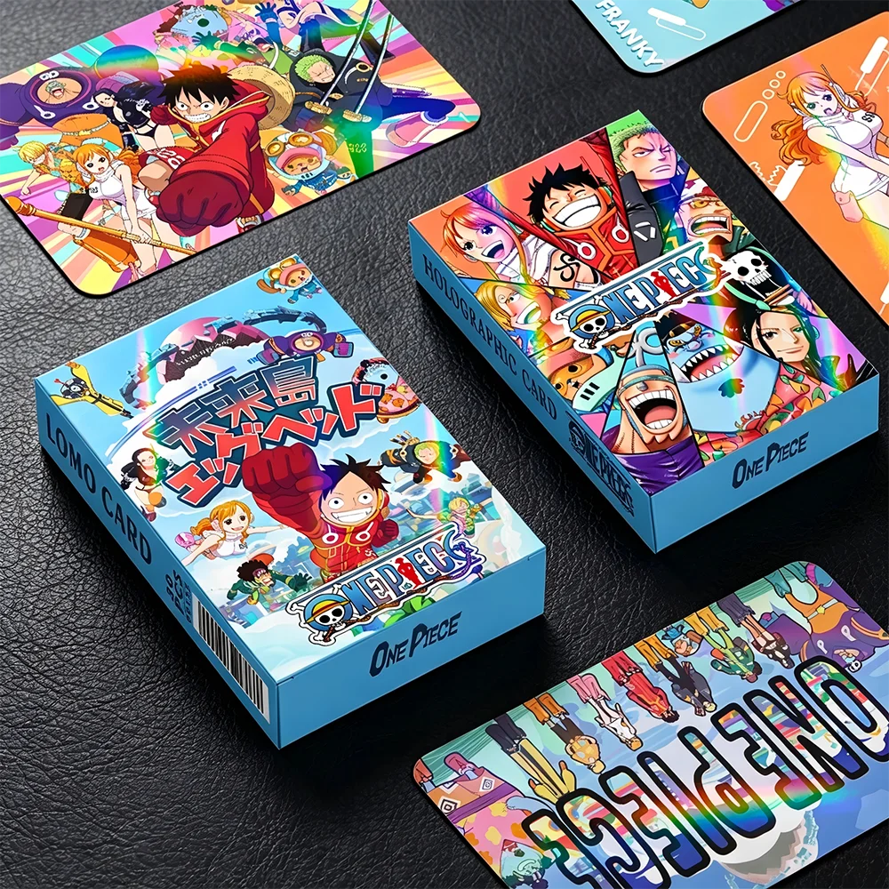 30 Stück One Piece Luffy Holographische Laser-LOMO-Karten Set Animation Piraten Sammelkarten für Fans