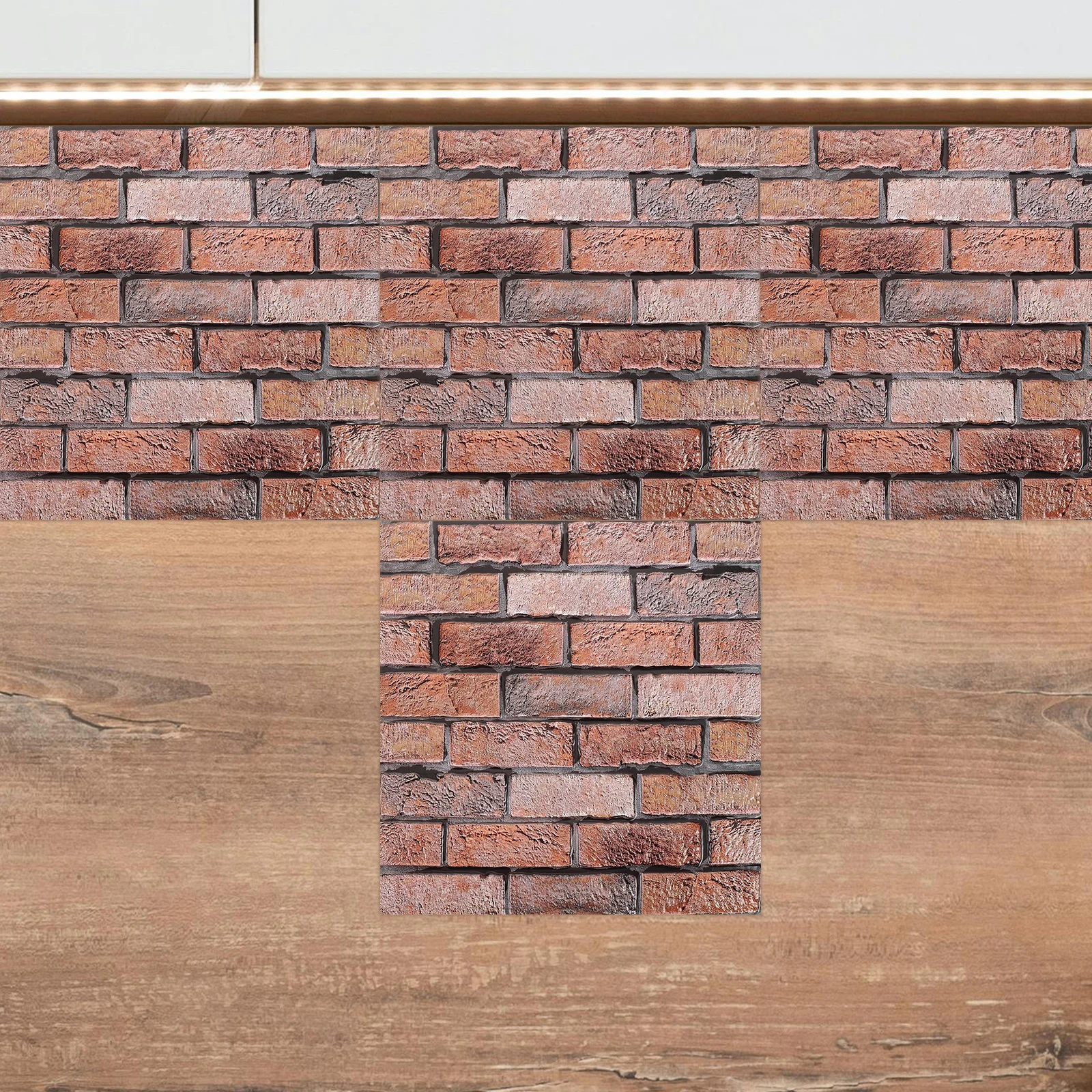 

5pcs Wall Sticker PVC Home Decor Waterproof Panels Brick Wallpaper Vintage Furniture Removable 3D Self Adhesive Kitchen Living