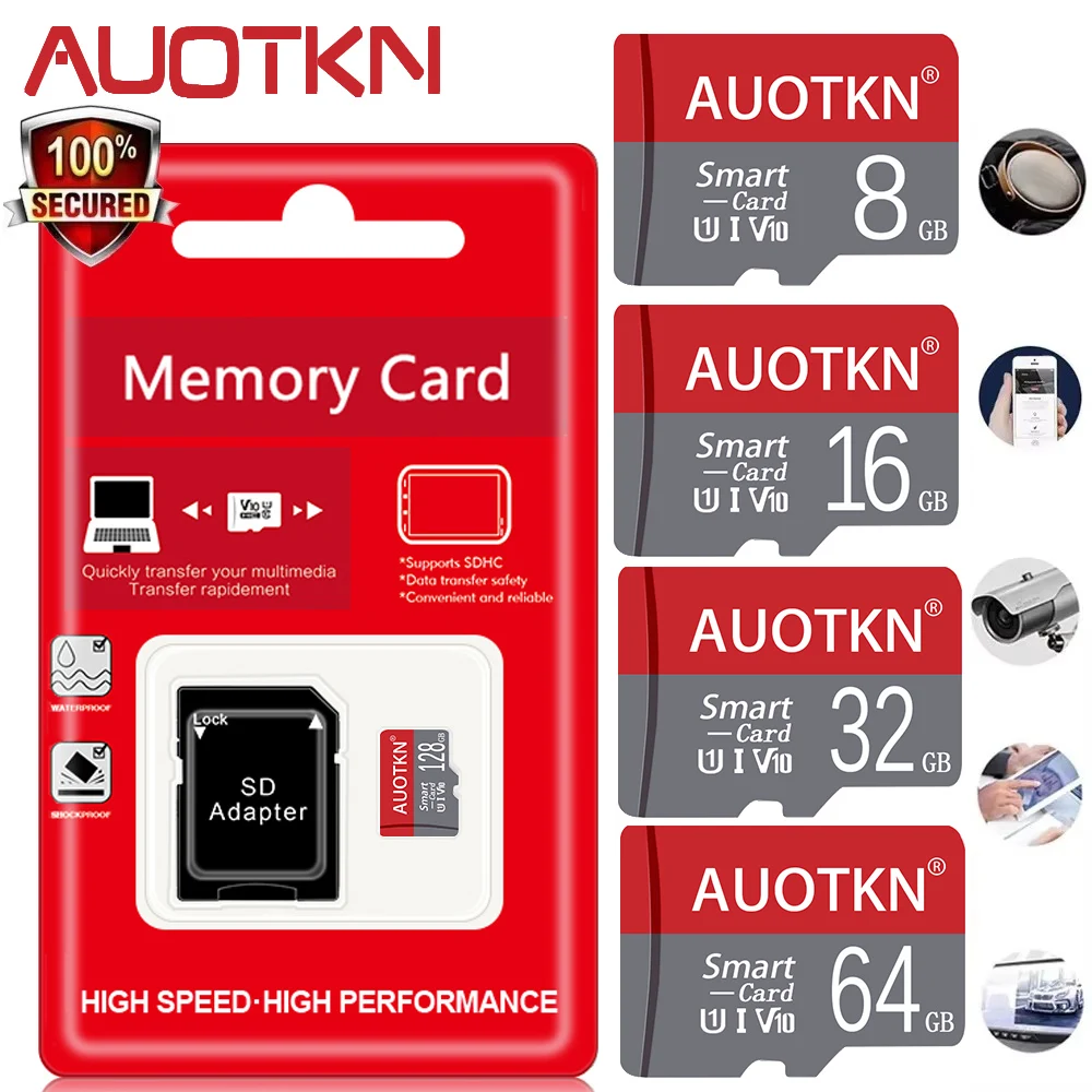 Mini SD Card 8Gb 16Gb 32Gb Flash SD/TF Card 128GB 256GB 512GB High quality memory card 64GB Storage Micro tf SD Card For cameras