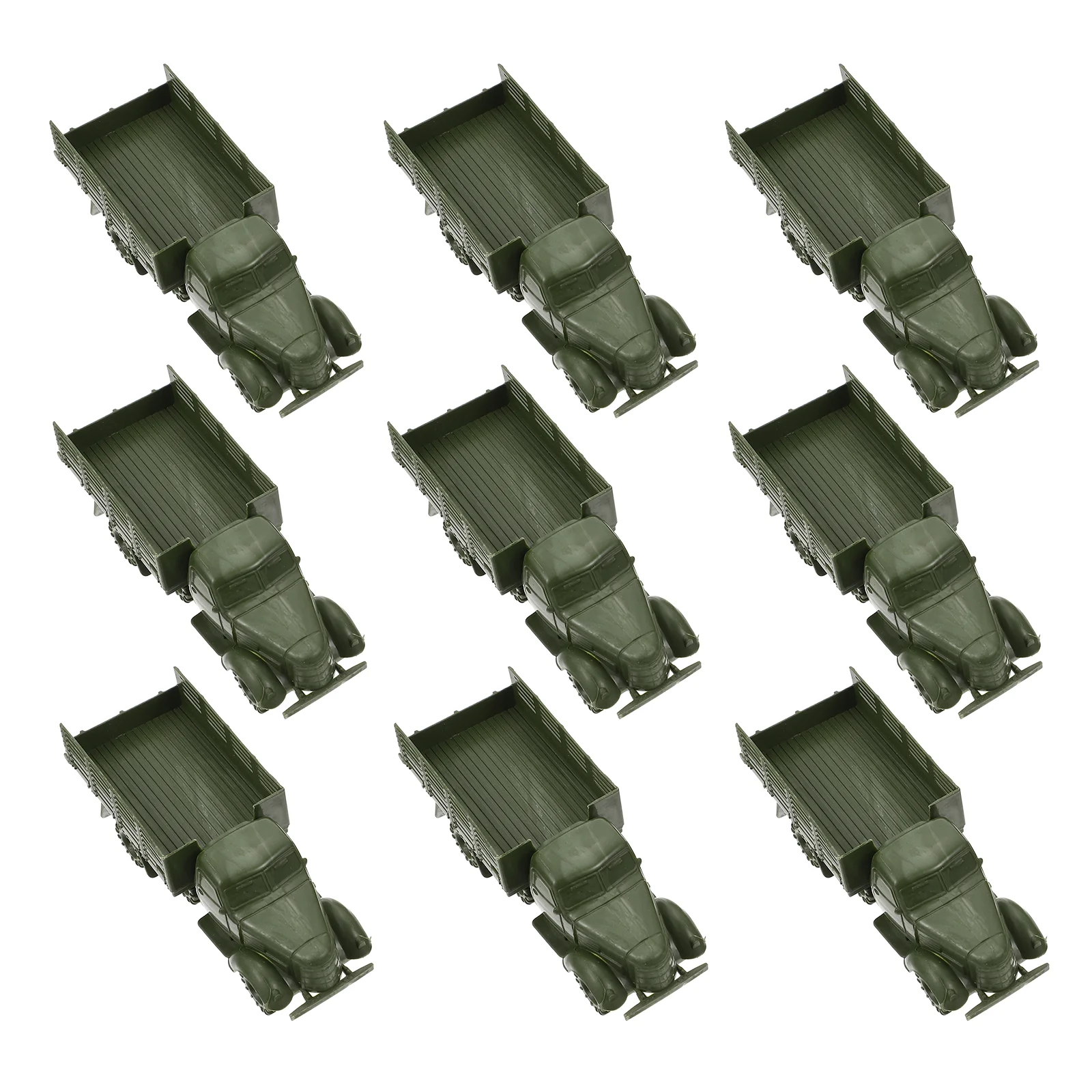 10 Pcs Toy Tank Truck Model Trucks Educational Playthings Army Cars Toys