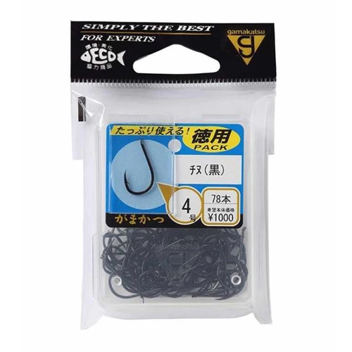 Anzuelo de pesca en caja Gamakatsu Original japonés hecho de acero rico en carbono para pesca en el mar, que incluye dorada y perca