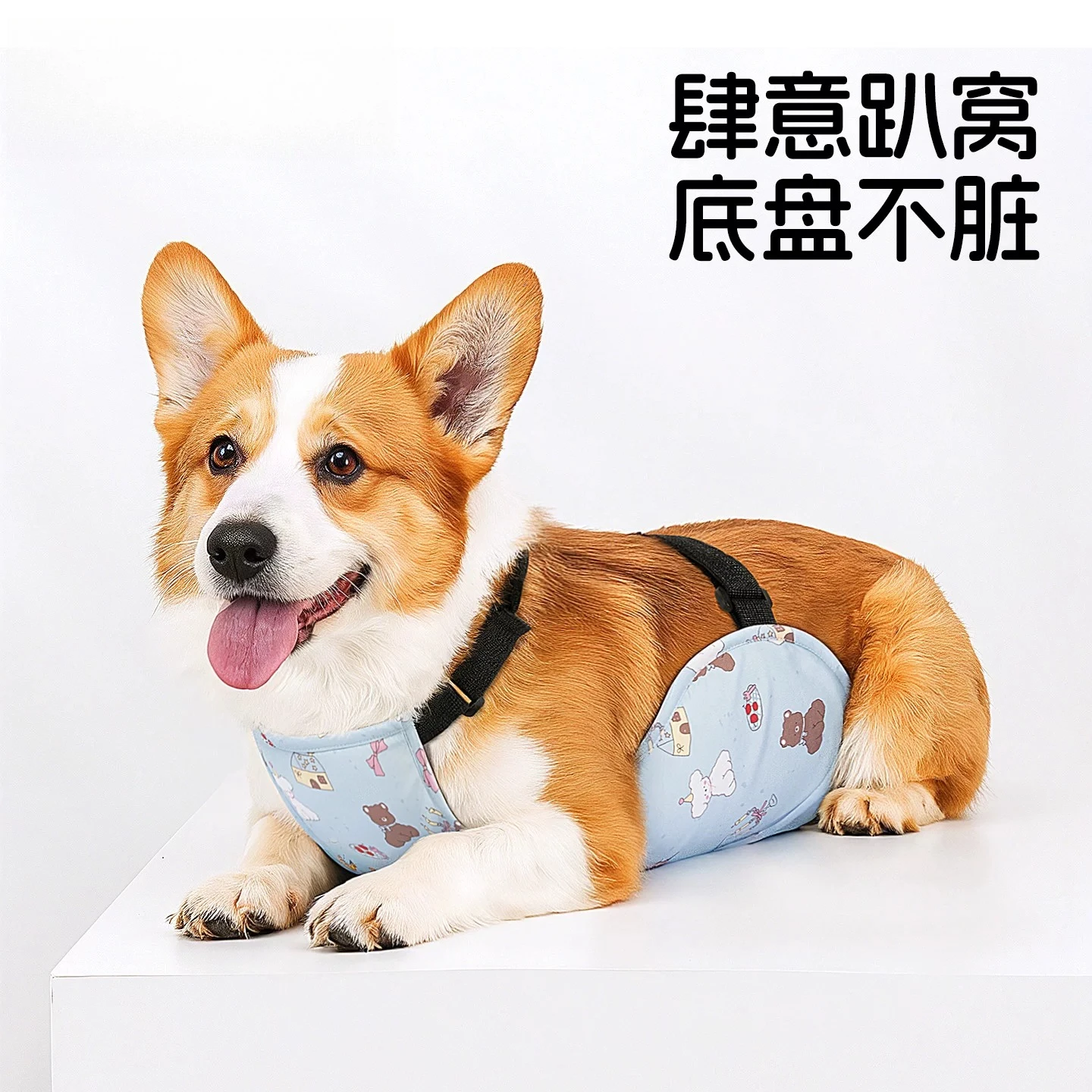 Pet Dog Belly Protector Waterproof Anti Dirty Apron Clothes for Corgi Rainproof Outdoor Wear Soft Adjustable Lightweight