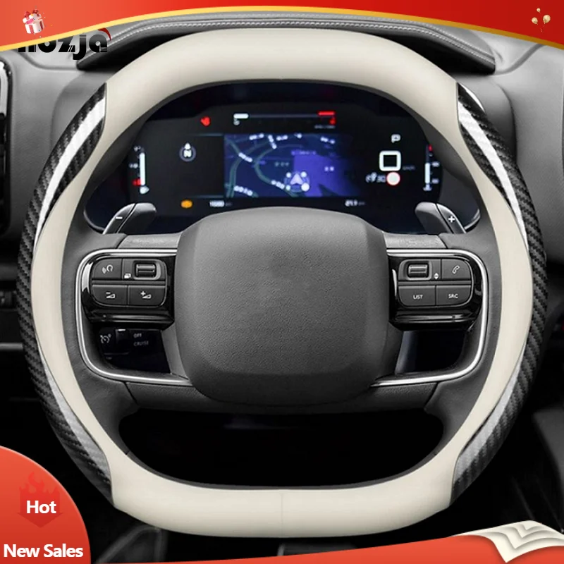 

Leather Car Steering Wheel Cover for Chery Jetour Dashing X-1 Plus DTC IDM 2023 2024 2025 Breathable Non-slip Auto Accessories