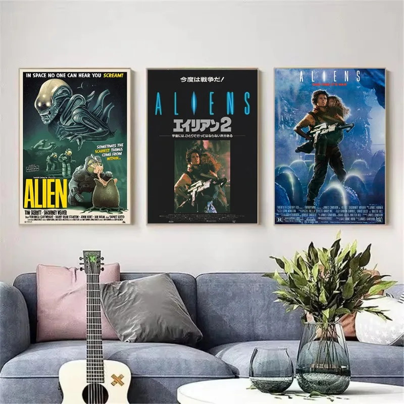 Classic Fiction Sci-Fi Movie Alien/Aliens Film Retro Poster HD Printed Canvas Painting Wall Art Pictures Home Interior Decor